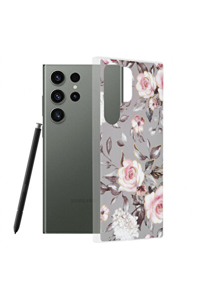 Samsung Husa pentru Galaxy S23 Ultra S918, Techsuit, Marble, Gri