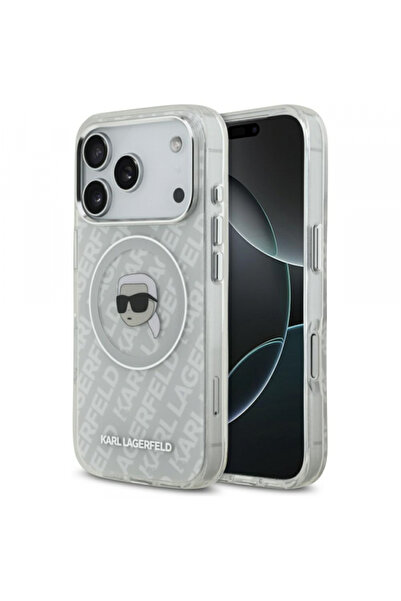 Apple MagSafe Case for iPhone 17 Pro Max, Karl Lagerfeld, IML Karl`s Head, Grey