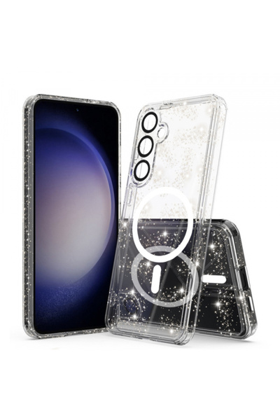 Samsung Θήκη MagSafe για Galaxy S24 S921, Techsuit, SparkleSkin, Διαφανής