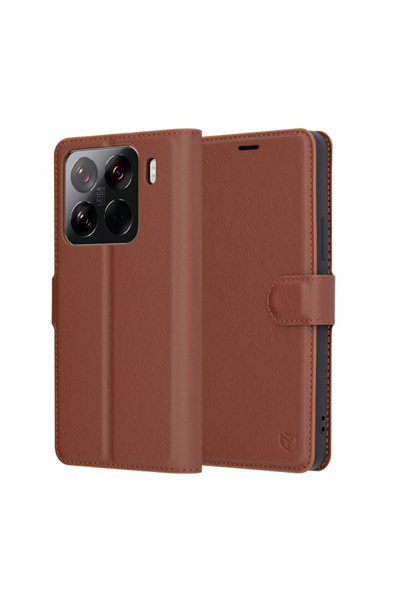 Xiaomi Husa pentru 15 Pro, Techsuit, Leather Folio, Maro