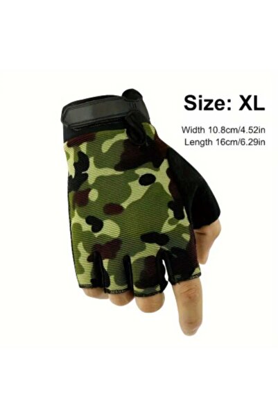 kho military design قفازات ركوب الدراجات الخارجية المضادة للانزلاق ومقاومة للاهتراء للجنسين (مقاس XL-زوج)
