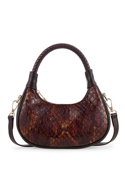 Bilik Deri Mini Brown-Tan Women's Handbag Blm 7560-Nt