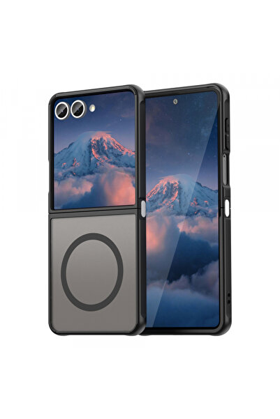 Samsung Husa MagSafe pentru Galaxy Z Flip7 F766, Techsuit, HaloFrost II, Neagra