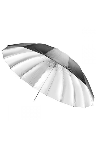 Generic Umbrelă de studio reflexie argintie - neagră 150cm - 16 spițe din fibră de carbon