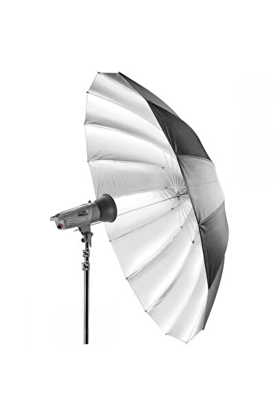 Generic Umbrelă de studio reflexie argintie - neagră 150cm - 16 spițe din fibră de carbon