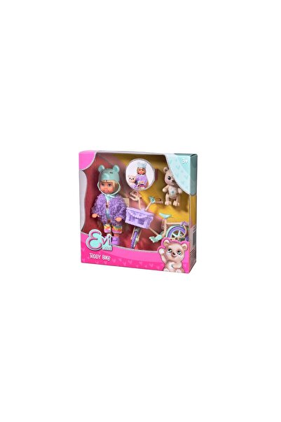 Evelise EVI LOVE SET BICICLETA LUI TEDDY CU PAPUSA EVI 12CM
