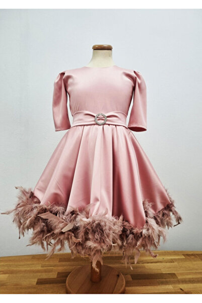 fantasialand Elegant feather dress for girls, Elegant Angel model, pink