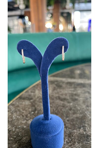 cansuaccessoire TAŞLI HALKA ÇELİK KÜPE