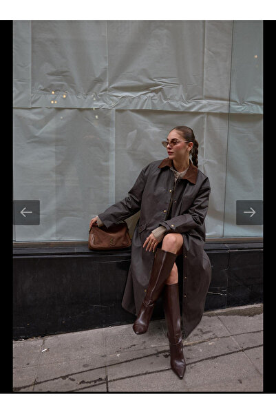 Bak'ap Premium Trend Wind Waterproof Velvet Collar Trench Coat