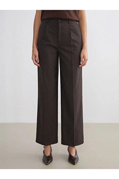 LC Waikiki Loose Fit Striped Women's Pleated Trousers