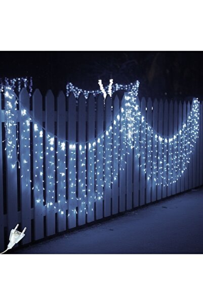 OEM Luminițe de Crăciun tip țurțurț, 12m x 1m, 8 moduri, alb rece