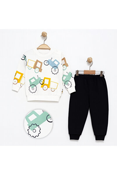 Le Touche Baby Boy Patterned Cotton 2-Piece Children's Pajama Set