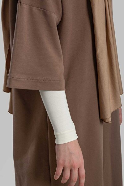 Lemaye Hijab Plain Sleeves - Stone