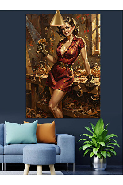 KanvasSepeti În roșu Pictură în ulei de înaltă calitate texturat Canvas Canva...