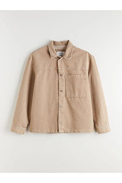 LC Waikiki Ανδρικό τζιν πουκάμισο άνετο και ευρύχωρο