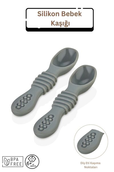 espashome ملعقة طعام للأطفال من السيليكون