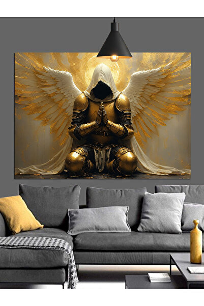 KanvasSepeti Înger în genunchi Pictură în ulei de înaltă calitate texturat Pâ...