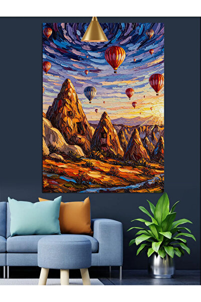 KanvasSepeti Vopsea în ulei de înaltă calitate cu aer cald texturat Canvas Ca...