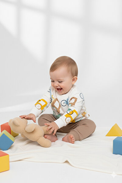 Le Touche Baby Boy Patterned Cotton 2-Piece Children's Pajama Set