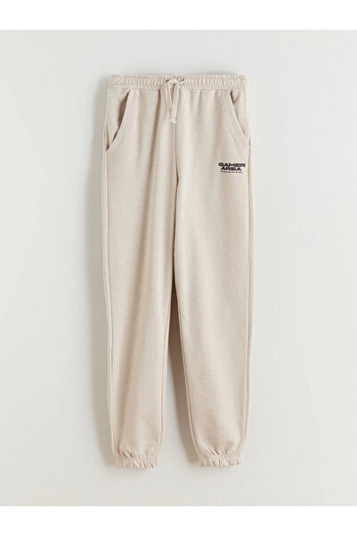 LC Waikiki Lcw Kids Beige Boy's Jogger Sweatpants with Elastic Waist