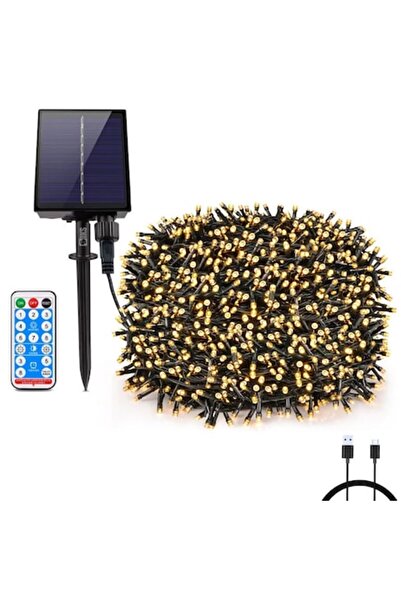 OEM Lumini solare liniare de Crăciun cu telecomandă, 50 m, 500 LED-uri, 8 mod...