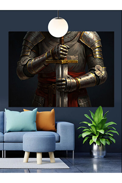 KanvasSepeti Zırhlı Şövalye Υψηλής ποιότητας ελαιογραφία Με υφή Καμβάς Καμβάς...