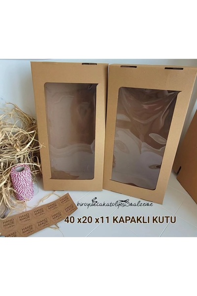 biroyuncakatolyesi 40×20×11 ASETAT KAPAKLI KUTU AMİGURUMİ KUTUSU 40CM( 2 ADET)