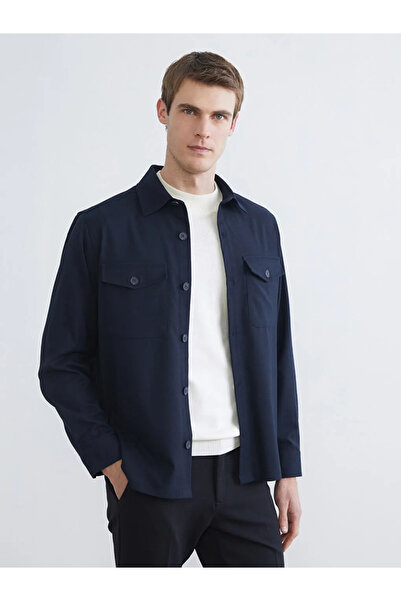 LC Waikiki Jachetă de cămașă lumberjack pentru bărbați, cu mânecă lungă, de f...