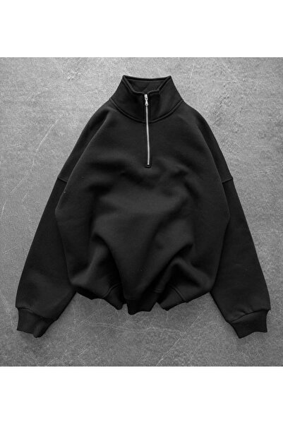 tetramoda سترة شتوية بثلاثة خيوط ونصف سحاب D ياقة مرتفعة متوسطة الطول مع بطان...