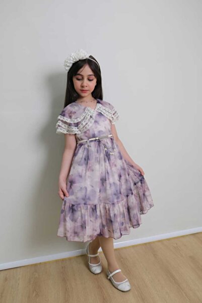 gmax فستان بناتي لمسة ناعمة وكلاسيكية