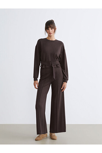 LC Waikiki Brown High Waisted Women's Sweatpants