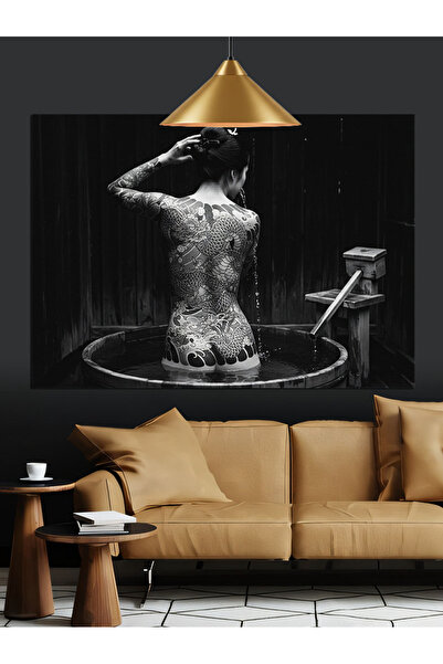 KanvasSepeti Cu tatuaj pe spate Pictură în ulei de înaltă calitate texturat C...