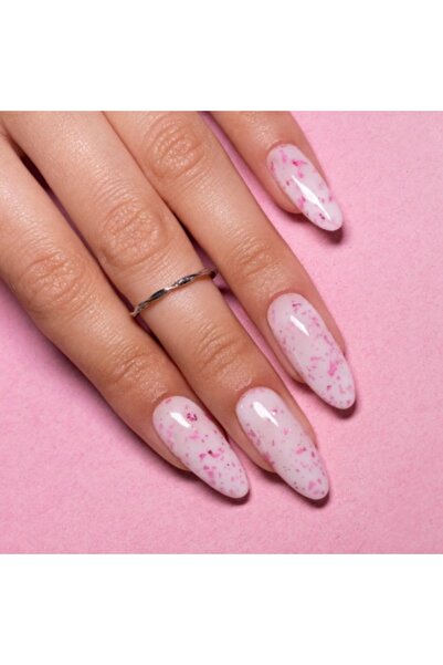 Allepaznokcie Rubber base Flakes MollyLac Hema-free - Milk and pink TPO-free