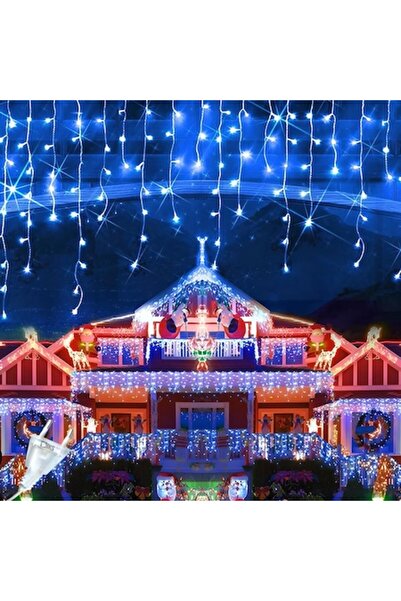 OEM Luminițe de Crăciun cu țurțuri/franjuri, 20 m, 430 LED-uri, albastre