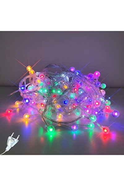 OEM Instalație de Crăciun cu globuri de cristal SIKS, 10 m, 190 globuri multi...