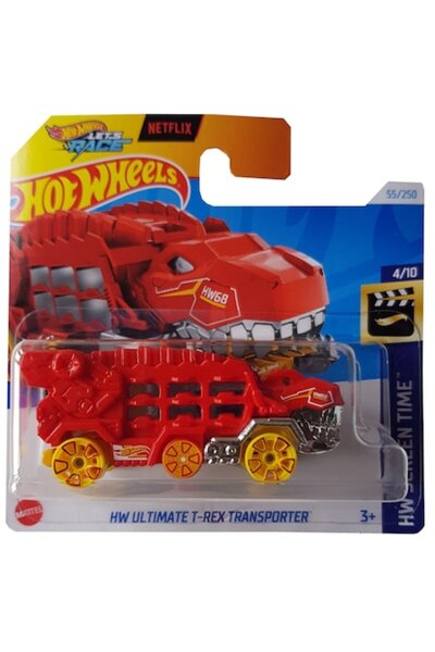 HOT WHEELS metal toy car, HW Ultimate T-Rex Transporter, 1:64