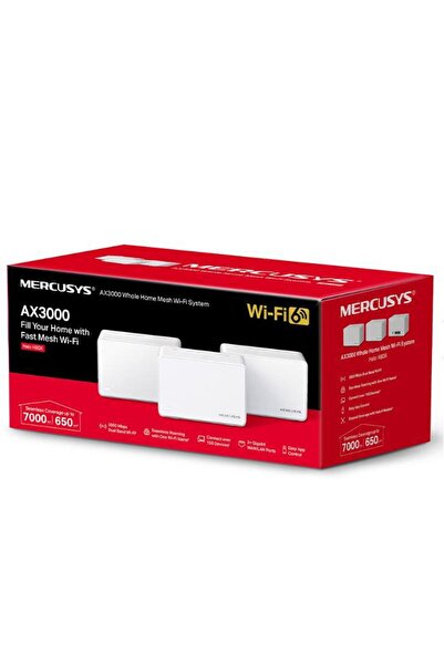 Mercusys Ax3000 Whole Home Wi-Fi System Halo H80X(3-Pack),Wi-Fi 6 Dual-Band, Standarde Wireless: Iee
