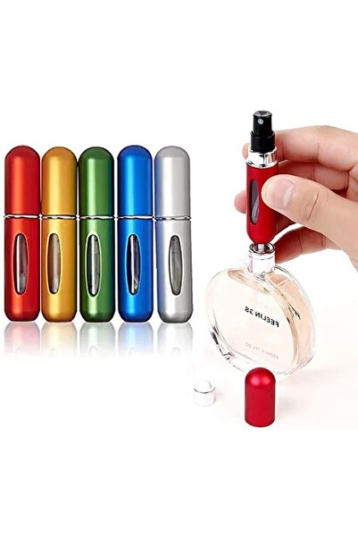 Other (1Psc) زجاجة عطر صغيرة قابلة لإعادة التعبئة سعة 5 مل - متعددة الألوان