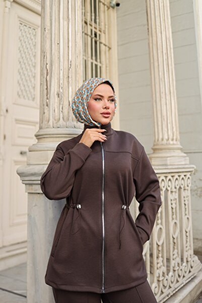 By Pommes Life Women's Zippered Tie-Up 2-Piece Hijab Set