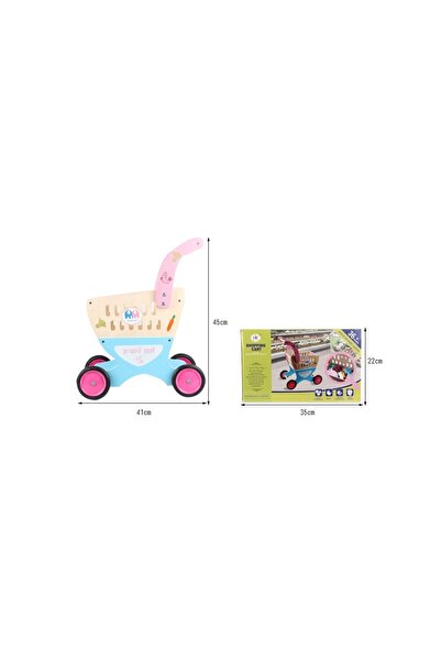 Toyska Wooden toy, Shopping cart