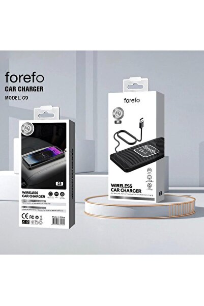 FOREFO TMR ARAÇ İÇİ KAYMAZ TABANLI USB GİRİŞLİ KABLOSUZ FAST ŞARJ STANDI