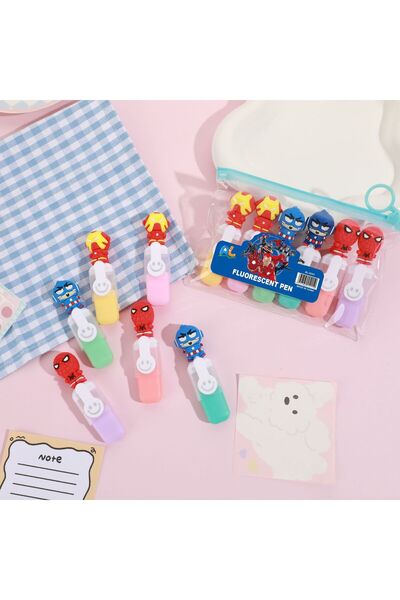 Livava مجموعة أقلام تلوين سوبر هيروز 6 ألوان، ملونة، 15x4