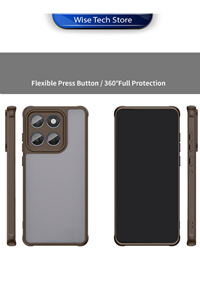 Wtech Motorola Edge 60 Pro 5G 2025 Hybrid TPU Silicone with Raised Camera Slim Armour Case Cover