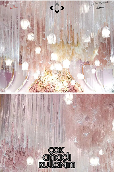 LİGROUND 1 Metre/Pcs Yapay Sarmaşık Doğalgaz Borusu Mutfak Borusu Gizleme Süs Yapay Taç Sarmaşık Çiçek