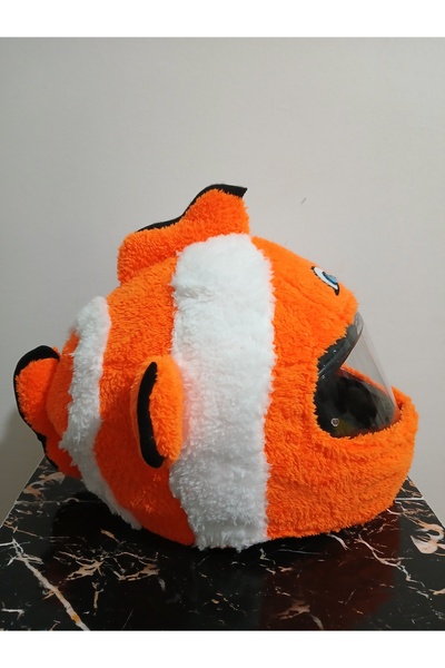 Beta Balık Peluş Kask Kılıfı Nemo Motosiklet Aksesuarı