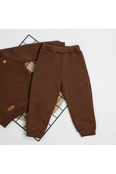 bebegci Quilted Detailed Buttoned 2-Piece Baby Boy Set