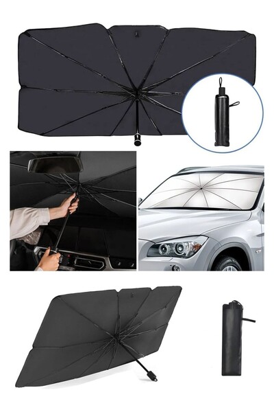 Heryerden واقي شمس قابل للطي للزجاج الأمامي للسيارة - مظلة عملية للحماية من ا...