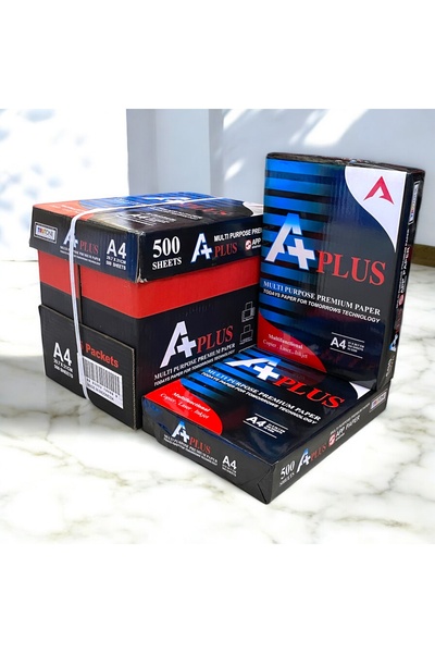 a+plus كرتون ورق تصوير ممتاز A plus الجرام 80 جم شد 500 ورقة، 5 شدات