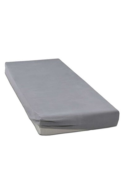 Kotonia Home Elastic bed cover - Knit, 100% cotton, gray, 100×200+20 cm