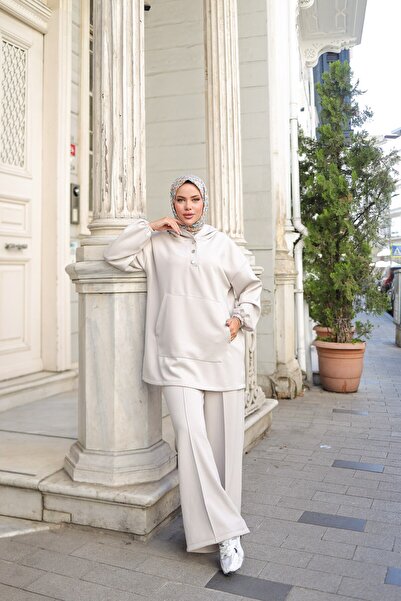 By Pommes Life Women's Hooded Piece Hijab Set with Snap Fasteners